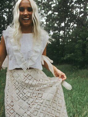 Upcycled linen tank